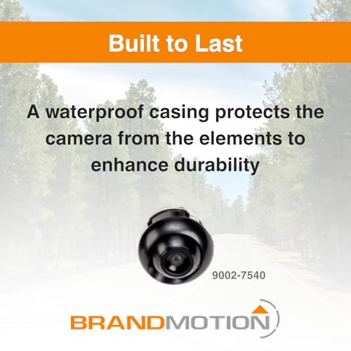 Image of Brandmotion 9002-7540 Factory Tailgate Harness with Bullet Camera | Fits 2011-2016 F250 F350 Super Duty | Waterproof Case | Color Image with Automatic White Balance | Rear View Camera