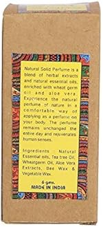 Lasa Aromatics Natural Solid Perfume Body Musk In Wooden Jar - 6 gm (Sandal)