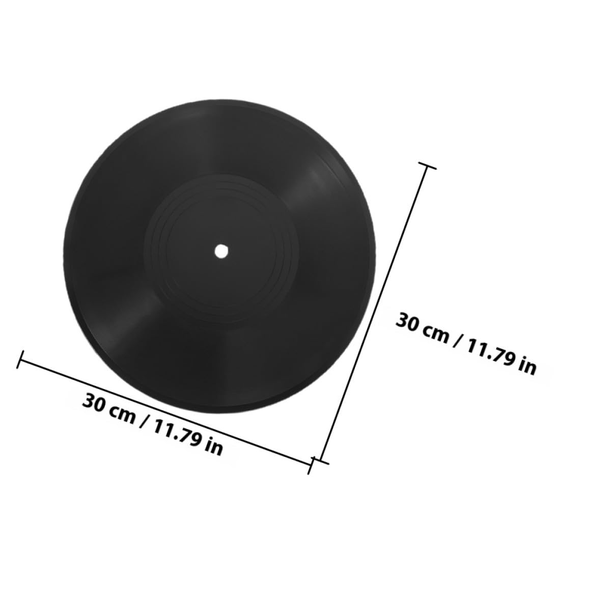 PAMINGONO Dischi in Vinile Neri Finti 12 Pollici Set da 10 Pezzi, Decorazioni da Parete in Vinile per Camera e Soggiorno, Insegne Murali Musicali Anni 80 e 90 per Feste e Studi Hip-hop