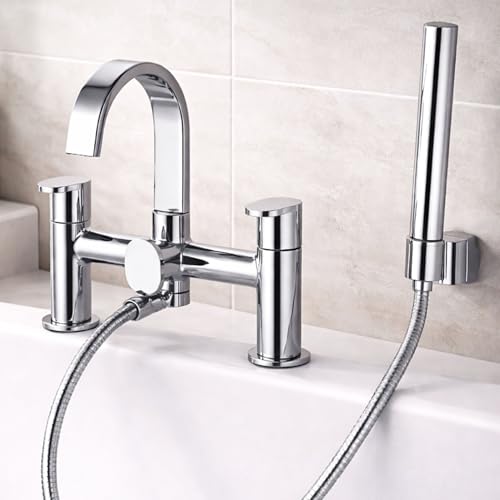 Mitigeur bain douche chromé à double commande moderne Osmore avec flexible