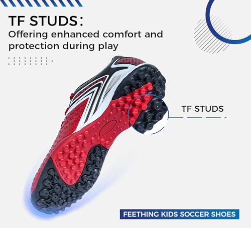 Girls Boys Indoor Soccer Shoes Kids Turf Training Football Cleats Youth TF Durable Futsal Soccer Sneaker Littel/Big Kid4