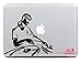 Artstickers. Autocollant pour ordinateur portable 11" et 13" Design Chico DJ. Autocollant pour MacBook Pro Air Mac. Couleur : noir. Cadeau Spilart, marque déposée.