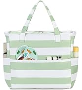 Waterproof Beach Tote Pool Bags for Women Ladies Extra Large Gym Tote Carry On Bag With Wet Compa...