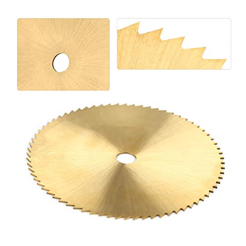 0mm 72 T Circular Saw Teeth High Speed Steel Circular Saw Small Cutting Disc for Metal Wood Plastic Wood, Laminate, Veneered Plywood & Hardwoods (6.35mm)