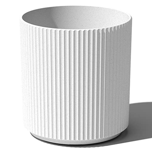 Image of Veradek Demi 20 in. Round White Plastic Planter DMV20W
