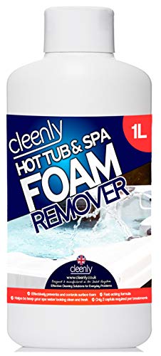Cleenly Removedor de Espuma para bañera de hidromasaje y SPA para desespumar, antiespuma para jacuzzis y spas, 1 litro, fácil de Usar