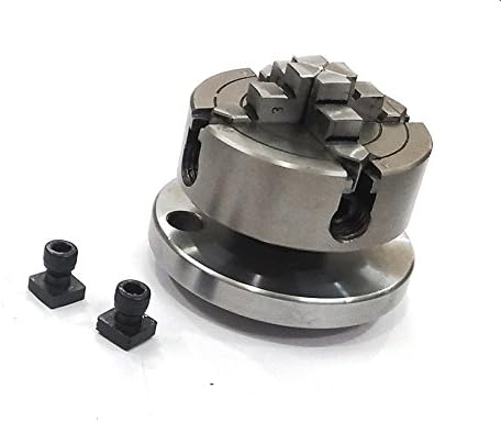 3" Inches/ 80 Mm Rotary Table & Small Chucks With Back Plate +fixing T Nuts Bolts + Suitable Tailstock (With 70 MM 4 Jaw Independent Chuck)