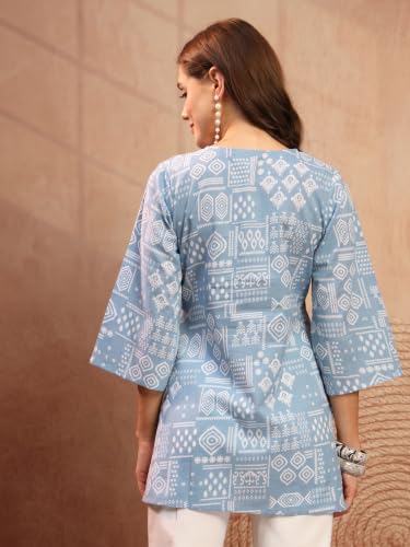 Image of COTLAND Fashions Jaipuri Cotton Printed Short Kurti for Women