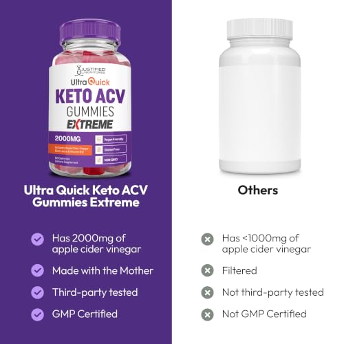 Justified Laboratories Ultra Quick Keto ACV Gummies