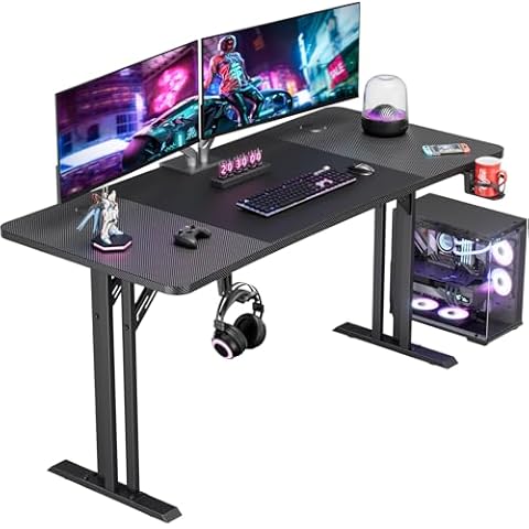DLONGONE Gaming Desk 140 × 70 cm Cover