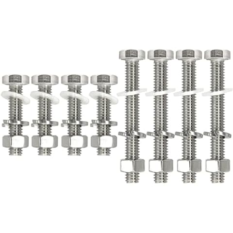 8 PCS Post Attachment Kit, Sign Mounting Hardware, Sign Post Mounting Bolts and Nuts, 4 Bolts for Heavy Duty Posts and 4 Bolts for Economy Posts Cover
