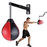 Speed Bag Boxing Punching Bag Wall Mount Height Adjustable Boxing Reflex Ball Speed Bag for Boxing Boxing Gear for MMA Karate Taekwondo Equipment for Adults Kids