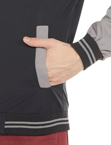 Image of Qube By Fort Collins Men's Polyester Standard Length Regular Fit Lightweight Varsity Jacket - Stylish, Comfortable, and Winter-Ready