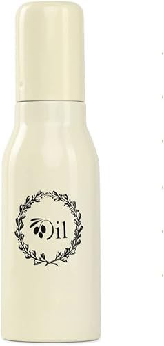 DUDKI Dispensador de aceite de oliva de acero inoxidable Botella a prueba de fugas para cocina Contenedor de aceite y vinagre Dispensador de