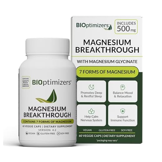 Magnesium Breakthrough Supplement 4.0 - Has 7 Forms of Magnesium: Glycinate, Malate, Citrate, and More - Natural Sleep and Brain Supplement - 60 Capsules