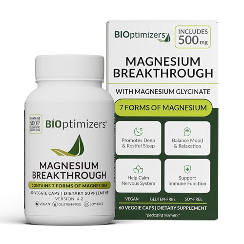 BIOptimizers Magnesium Breakthrough Supplement with 500mg...