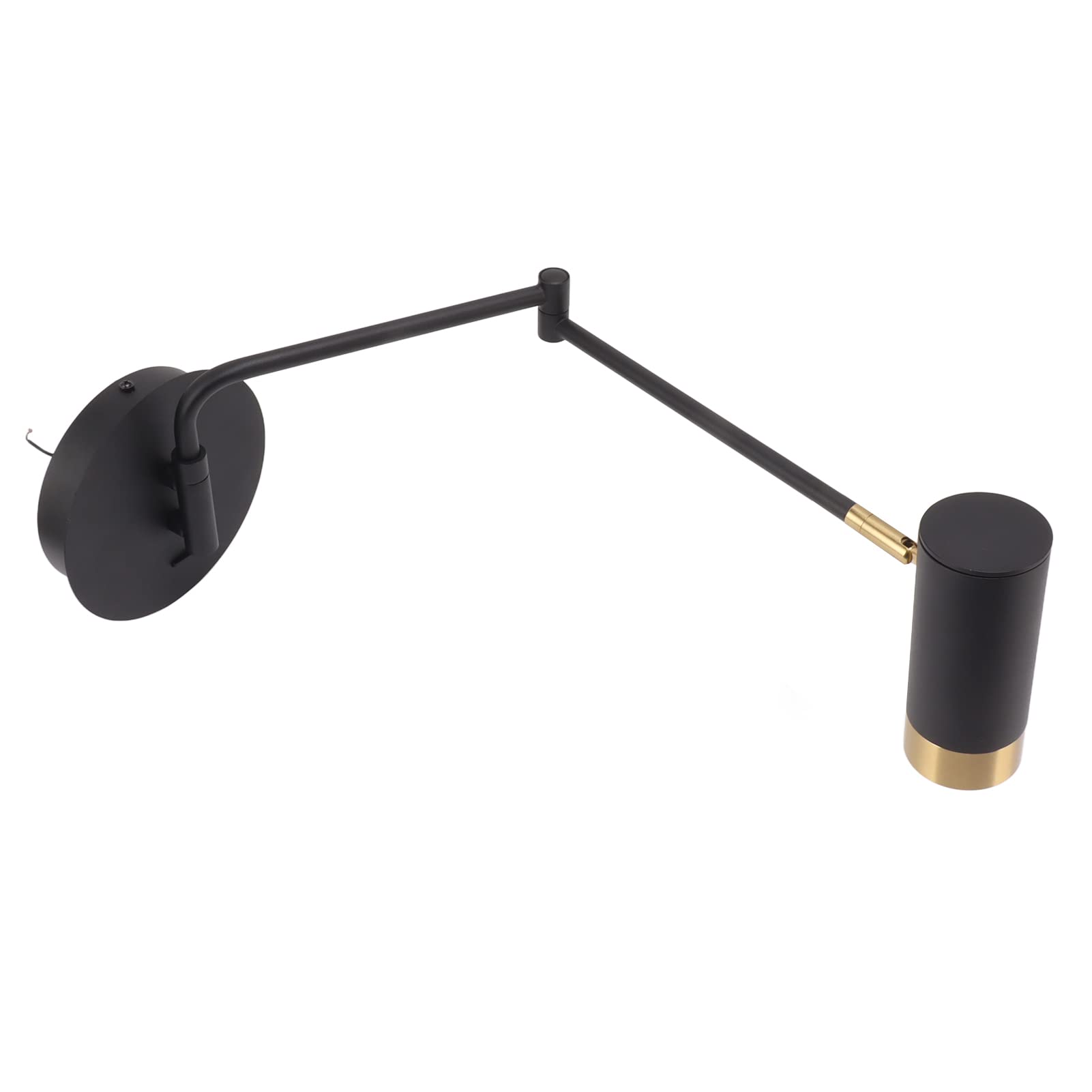 Wandleuchte Mit Schwenkarm Für Schlafzimmer, an Der Wand Montierte Nachttischlampen Mit Verstellbaren Schwenkarmen, Industrielle Leseleuchte aus Metall, Wandmontage Für Nachttisch, Schlafzimmer, Wohnz