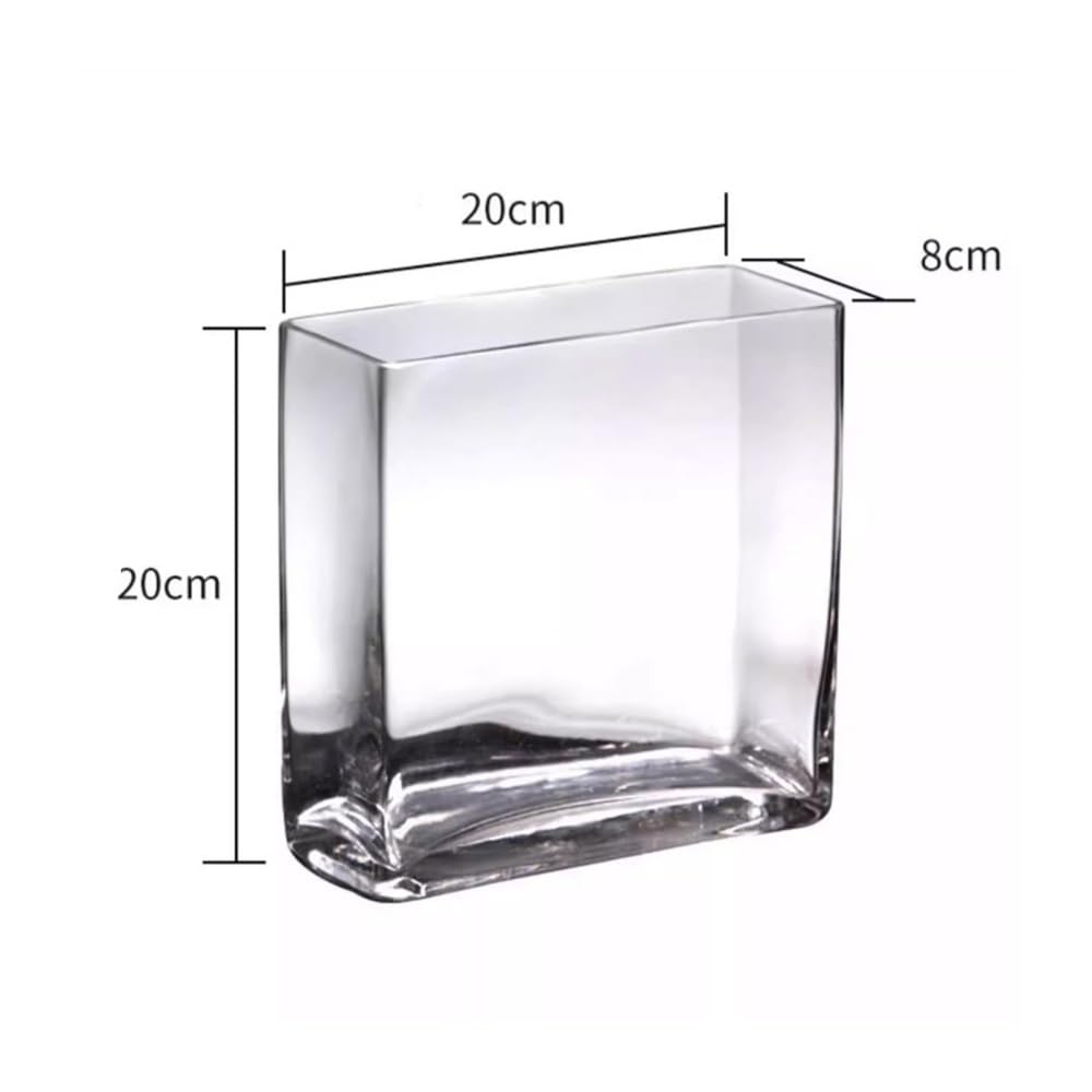 Aquarium Rechteckiges Glasaquarium for das Wohnzimmer, kleines Aquarium, transparente Tischvase