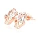 BeeSpring Rose Gold Women Tone Crystal Diamond Skull Pierced Stud Earrings Jewelry