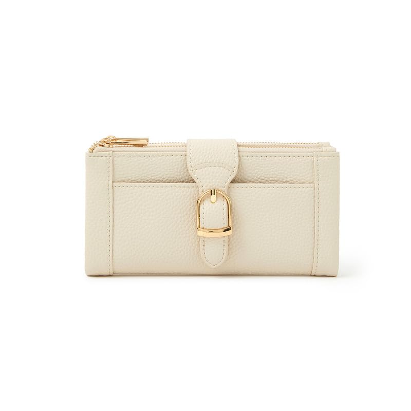 accessorize London Women's Faux Leather Buckle Purse | Stylish Ladies Long Wallet | Faux Leather Zip Purse with Push Lock | Trendy Card Holder for Women-picture-15