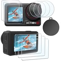 FiTSTILL FitStil Displayschutzfolie [9er-Pack] für DJI OSMO Action 5 pro, ultraklarer Displayschutz aus gehärtetem Glas (Vorder- und Rückseite) + Objektivschutz + Objektivabdeckung