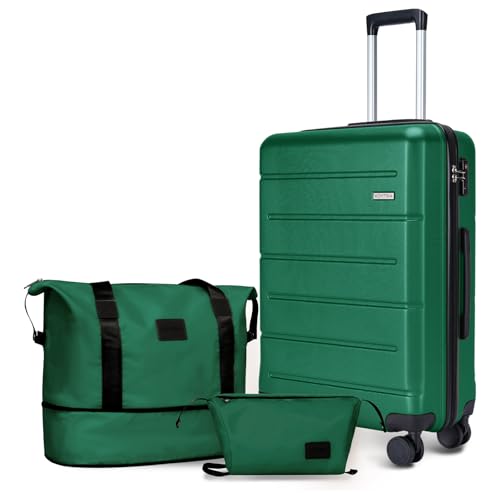 Voytra 3 Piece 20' ABS Hardshell Suitcase Eco Friendly Travel Gear with Silent Dual Wheels, TSA Lock...