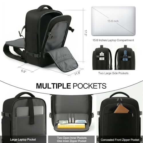 TILYMOL Carry On Travel Backpack, Flight-Approved 15.6 Laptop Backpack - image 7