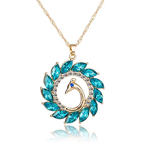 SweetloveSwarovski Elements Peacock Shape Gold Plated Pendant Necklace Valentine's Day Gift For Women