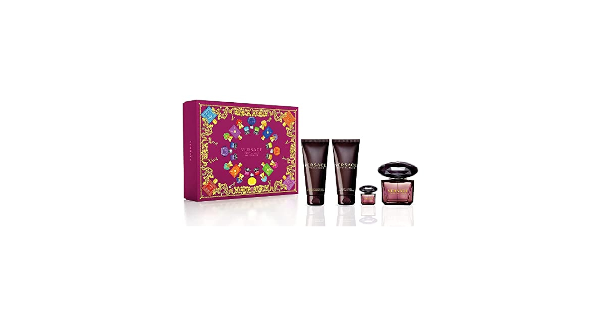 Versace クリスタル　ノワール３点セット！ ！！夢！！ Amazon.com : Versace Crystal Noir 4 Piece Gift Set for Women