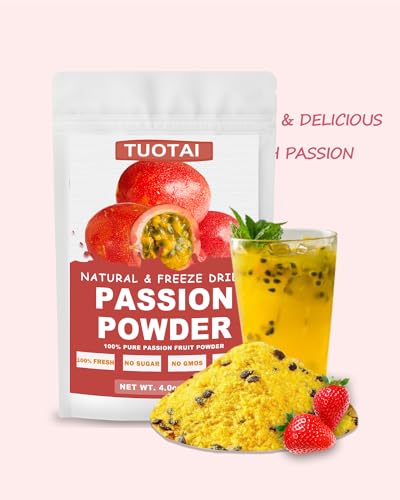 Freeze Dried Passion Fruit Powder, 4 Ounces, Passion Fruit Powder for Cake, Drinks and Baking Food