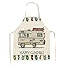 Fartuch 1 sztuk kolorowy RV. Komiksy Wzór Fartuchy Cleaning Home Cooking Kuchnia Fartuch Kucharz Nosić Bawełniane Pościel Dorosłych Śliniaczki 53 * 65cm (Color : G, Size : 53x65cm)
