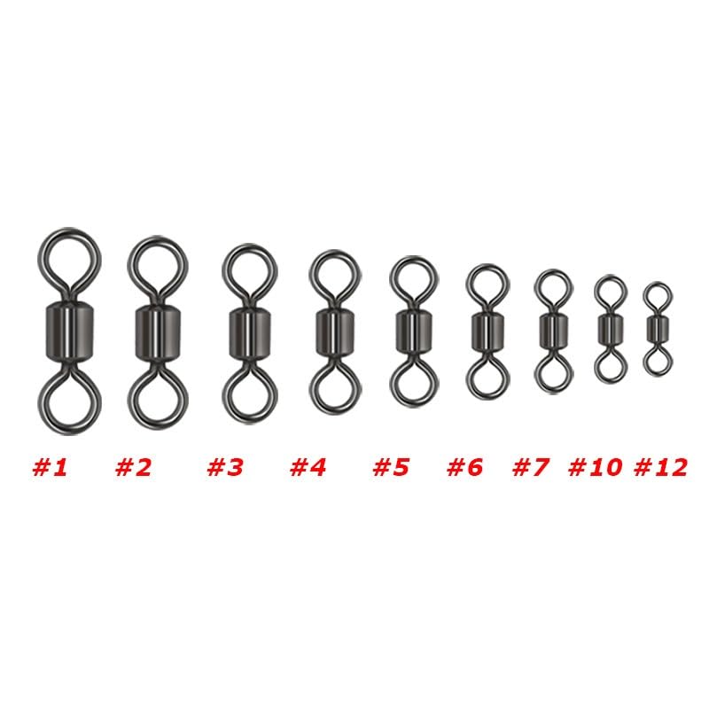 Set 50 piezas conectores giratorios para pesca miniatura 2