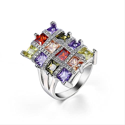 Bague tourmaline véritable carrée en argent massif pour un mariage d'exception