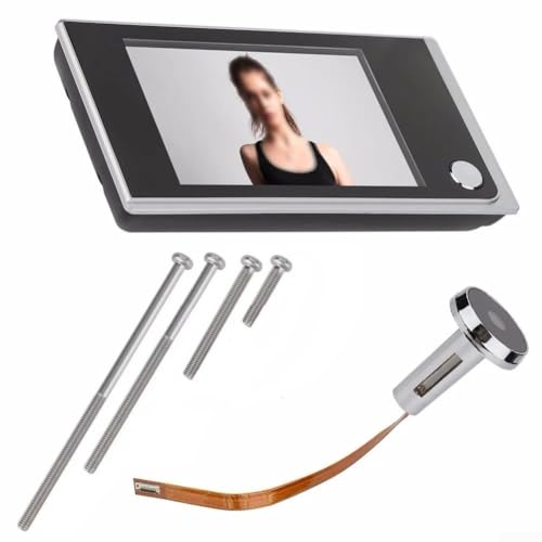 MeevrgR Cámara de visión digital de puerta, cámara de mirilla HD 720P con monitor LCD de 3.5 pulgadas (ángulo de visión de 120°), sistema de seguridad de aleación de zinc