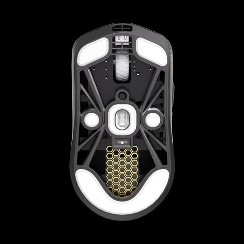 Image of Lamzu Maya X Wireless Gaming Mouse, Ultra Lightweight 47g, Optical Switch, Maximum 30000 DPI, Symmetrical, MCU Nordic 52840, Silver TTC Encoder, PAW3950 Sensor(Larger Maya) (Black)