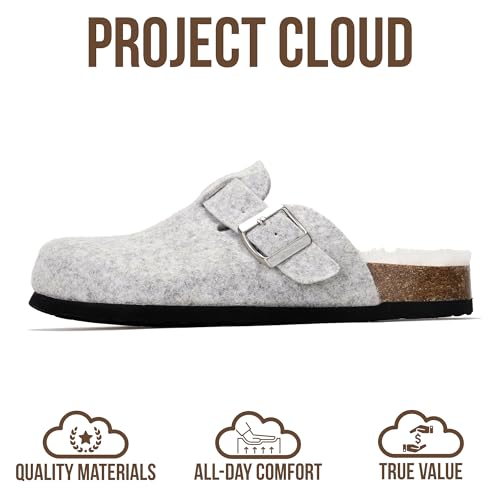 Image of Project Cloud 100% Genuine Leather Footbed Clogs for Women - Memory Foam Arch Support Slippers for Women - Trendy Slip-ons Women's Mules & Clogs Sandals
