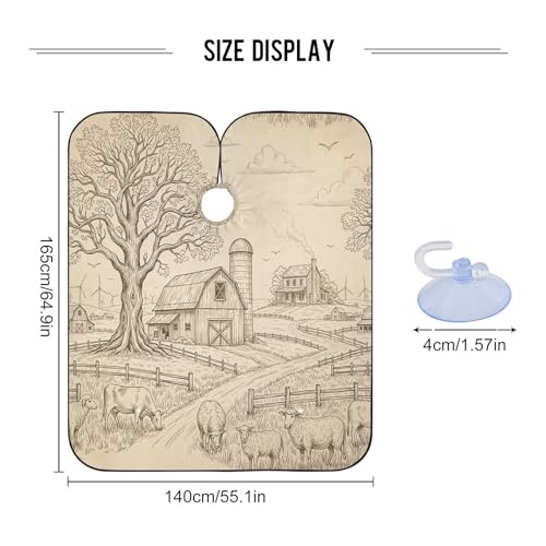 Capa de barbero impermeable para hombre miniatura 3