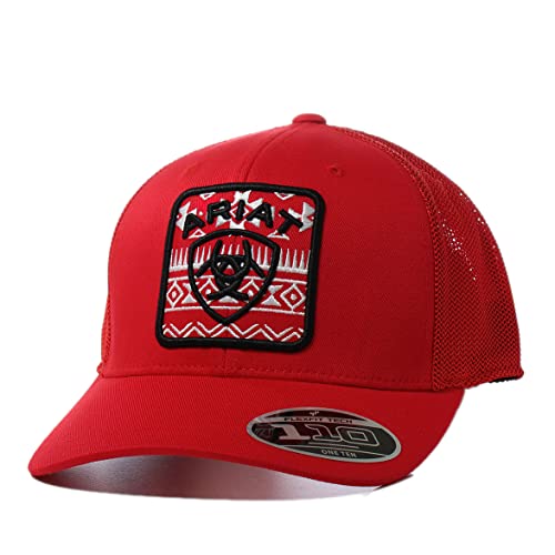 Casquette snapback rouge Ariat Flexfit 110 au design sud-ouest élégant