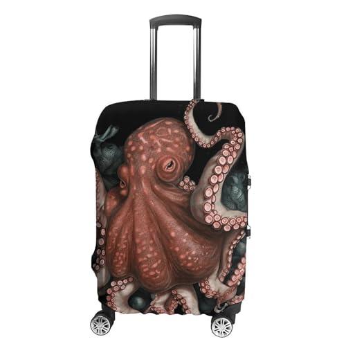 Carry on Luggage Cover Octopus Intertwined Suitcase Covers for Luggages Tsa Approved Travel Luggage Sleeve Protector Elastic Suitcase Protector Anti-Scratch Washable Fits 19-30 Inch Case -M