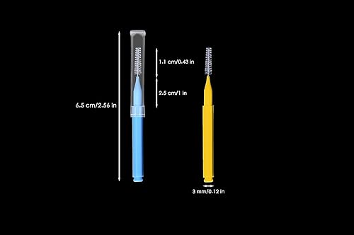 Miniatura 3 de GOUWEIBA 100 piezas de cepillo interdental desechable, palillo de dientes, cabezal de hilo dental dental, higiene dental oral, hilo dental, higiene