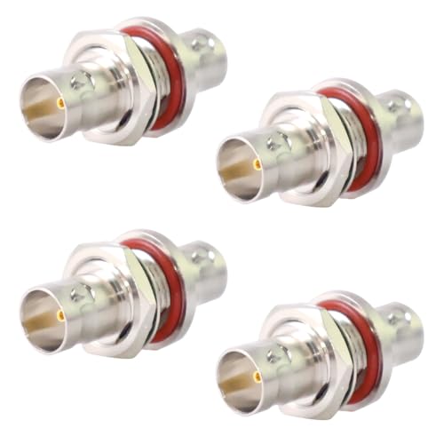 4 Pack Conectores BNC Hembra a Hembra con Tuerca miniatura 1