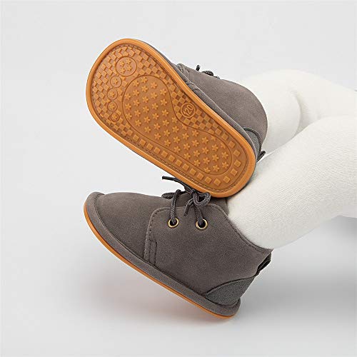Meckior Baby Booties Newborn Infant Unisex Baby Girls Boys Velvet Rubber Anit-Slip Sole Shoes Toddler Fleece Cozy Winter Warm Prewalker Boots thumb #1