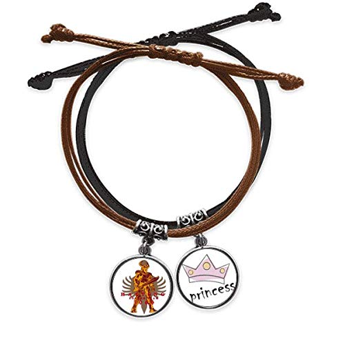 Pulsera de cuero Guerrero de Sable DIYthinker ajustable de estilo medieval