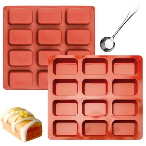 2 Pièces Moule Silicone Rectangle Moule Pour Barre De Céréales12 Cavités Pour Pain MouleMoules à Pâtisserie Utilisé Pour Chocolat Praliné Brownie Pain...