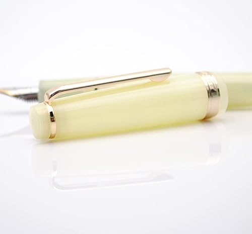 Miniatura 8 de JINHAO 82 - Pluma estilográfica con clip dorado (punta F 0.020 in, amarillo ganso transparente)