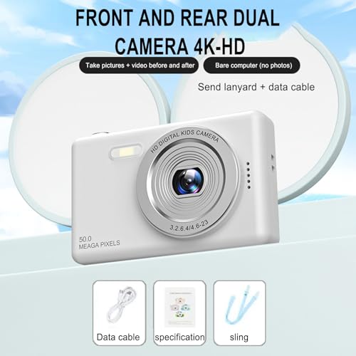 Cámara digital 4K 48MP zoom óptico 8X pantalla LCD 2.4 in miniatura 4