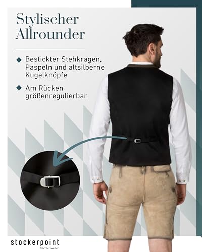 Stockerpoint Devito Herren Trachtenweste, braun, 46