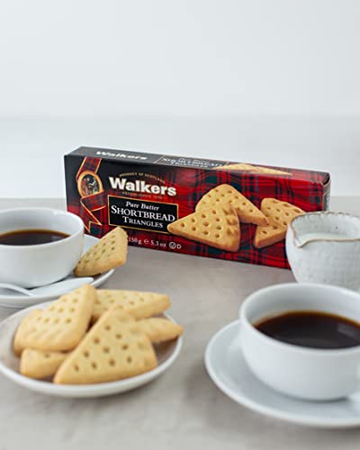 Image of Walkers Butter Shortbread Biscuits Triangles | Classic Scottish Shortbread Cookies | Eggless, No Added Preservatives, No Artificial Colors or Flavours, 5.3 oz / 150g