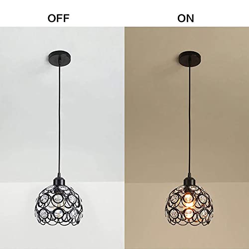 Iluminación colgante de metal de 1 luz para techo de comedor moderno 5