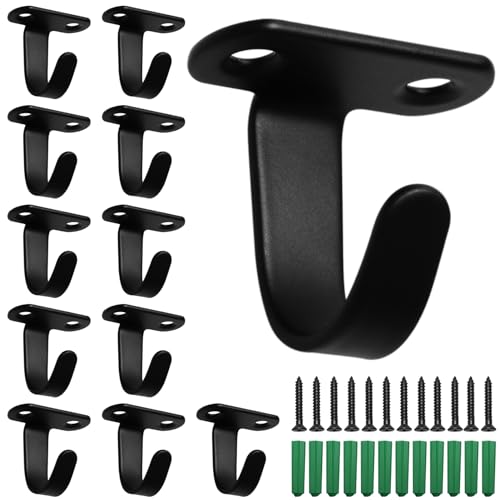 12 Stück Deckenhaken Edelstahl Wandmontierte Zum Schrauben Schwarz Wandhaken Handtuchhaken Schlüsselhaken für Küche Schlafzimmer Badezimmer